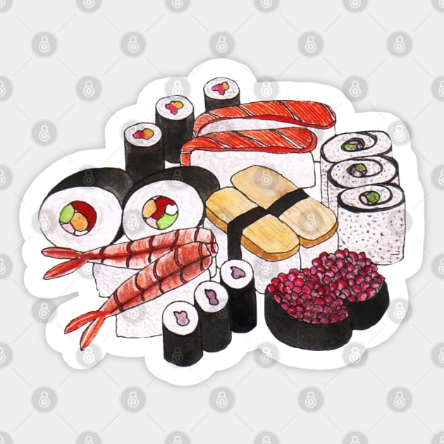 Sushi! Sticker by louweasely